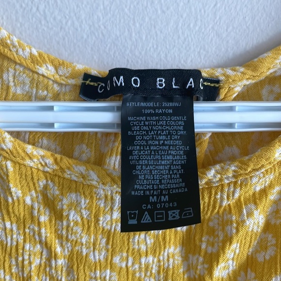 yellow floral crop top T-shirt - Picture 2 of 4